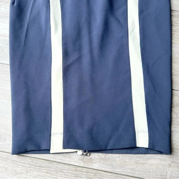 Rag & Bone  Navy Ivory Contrasting Colour Midi Skirt - Picture 5 of 11